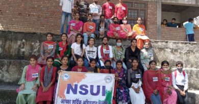 “भरली कॉलेज” भवन में कक्षाएं शुरू कराने की मांग को लेकर फिर दहाड़े एनएसयूआई के विद्यार्थीगण