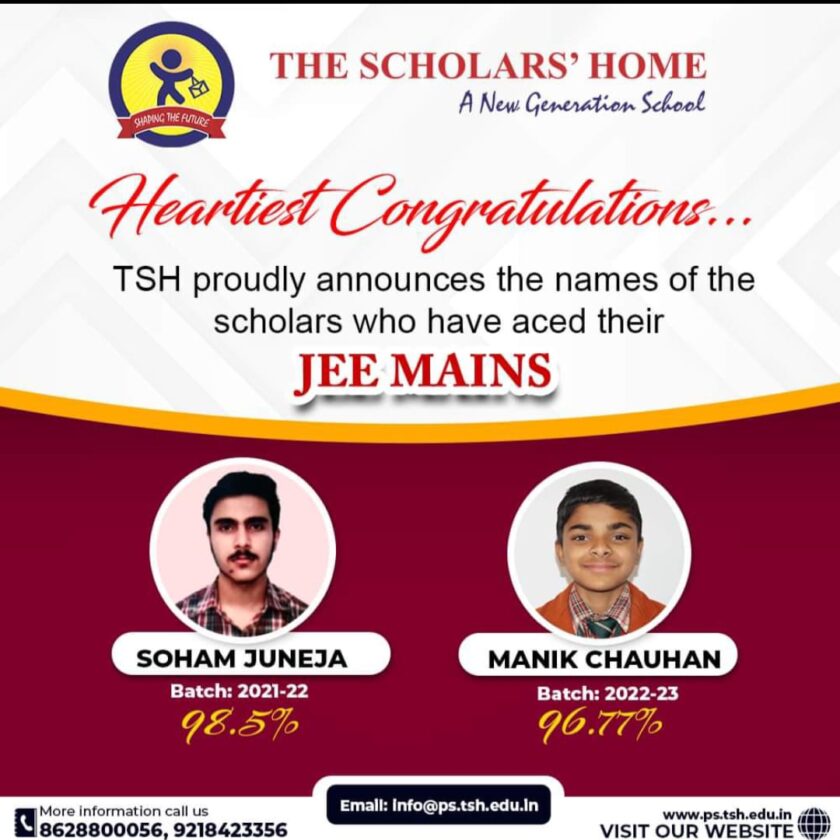 JEE MAINS की परीक्षा में द स्कॉलर्स होम स्कूल की धाक:निशा