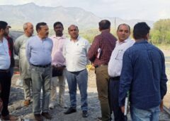 पूर्व विधायक ने लिया पुल मरम्मत का जायजा, सुस्त चाल पर हुए लाल