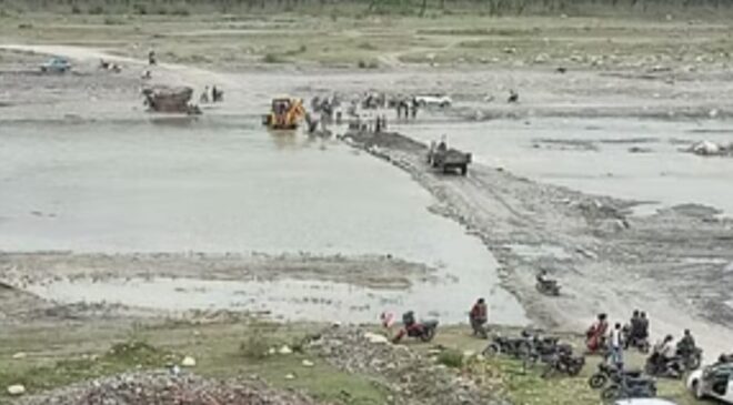 हरकत में लोक निर्माण विभाग, दुरूस्त किया गिरि का वैकल्पिक मार्ग