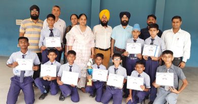 U-14 जिला स्तरीय खेल प्रतियोगिता में छाए गुरु नानक मिशन पब्लिक स्कूल के खिलाड़ी