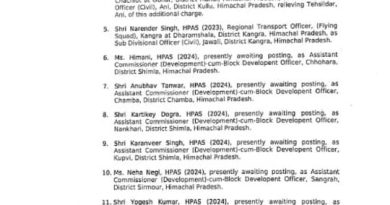 एक आईएएस समेत पांच एचएएस अधिकारियों के तबादले