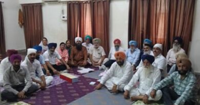 पांवटा साहिब साध संगत सेवा समिति की बैठक आज गुरुद्वारा में हुई संपन्न 